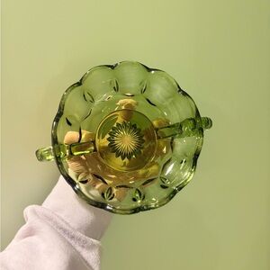 5” Vintage Anchor Hocking Green Dish